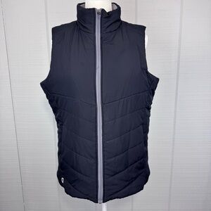 Holloway Ladies Black Puffer Quilted Vest Jacket Zip Up Insulated Layering